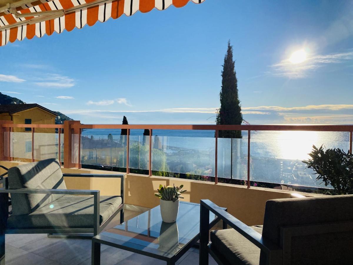 Le Vigia-Vue Mer-Terrasse-Climatisation-Parking مينتون المظهر الخارجي الصورة